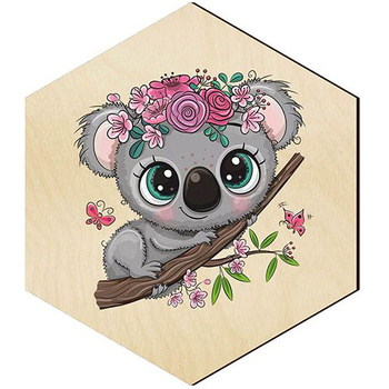 WOODEN DECORATIVE PANEL FOR A WALL HEXAGON