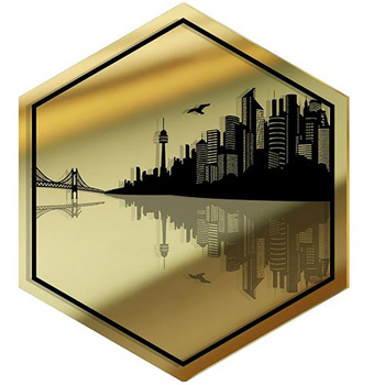 MIRROR DECORATIVE PANEL FOR THE WALL HEXAGON