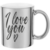 I LOVE YOU silver mirror mug