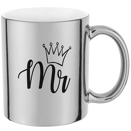 MR silver mirror mug