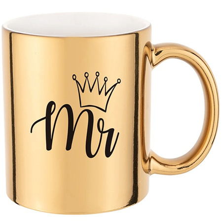 MR gold mirror mug