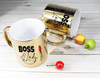 BOSS LADY gold mirror mug