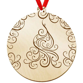 Wooden bauble for the Christmas tree