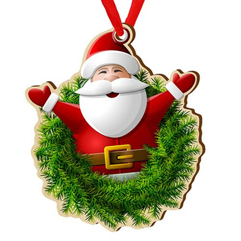 Wooden bauble for the Christmas tree