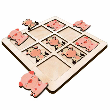 TIC TACK TOE GAME COW AND PIGGY