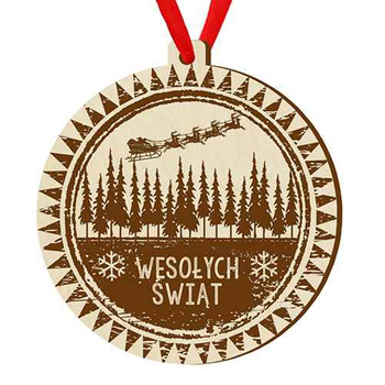 Wooden bauble for the Christmas tree