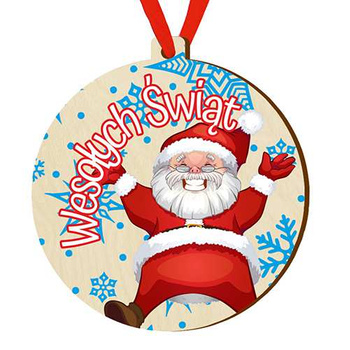 Wooden bauble for the Christmas tree