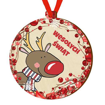 Wooden bauble for the Christmas tree