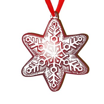 Wooden bauble for the Christmas tree