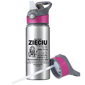 MUG SPORTS BOTTLE WATER BOTTLE WITH STRAW WITH HANDLE SURVIVAL