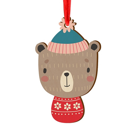 Wooden bauble for the Christmas tree