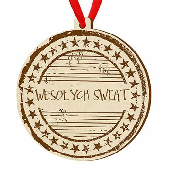 Wooden bauble for the Christmas tree