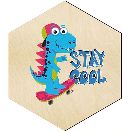  WOODEN DECORATIVE PANEL FOR A WALL HEXAGON