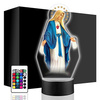  LED NIGHT LAMP Our Lady MARY 3D + REMOTE