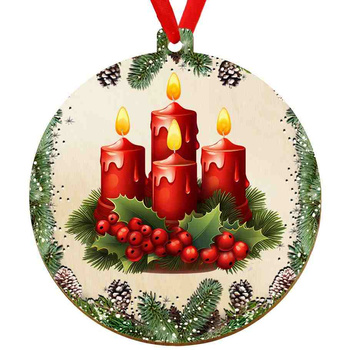 Wooden bauble for the Christmas tree