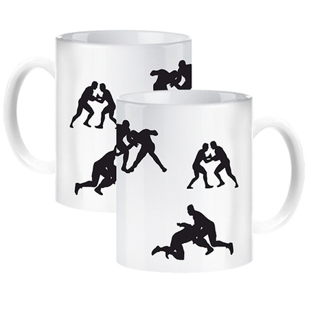 MUG FOR A WRESTLING PLAYER