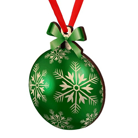 Wooden bauble for the Christmas tree