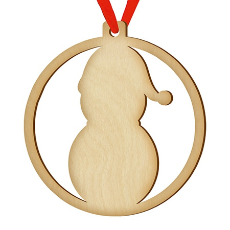 Wooden bauble for the Christmas tree