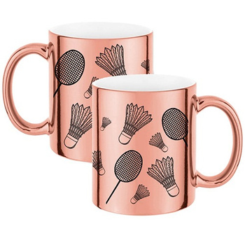 BADMINTON MUG FOR A PLAYER
