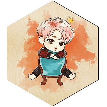 WOODEN DECORATIVE PANEL FOR A WALL HEXAGON