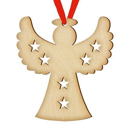 Wooden bauble for the Christmas tree
