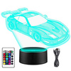 LAMPKA NOCNA LED AUTO WYŚCIGOWE TOR 3D + PILOT