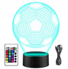 FOOTBALL 3D LED NIGHT LAMP footballer + REMOTE