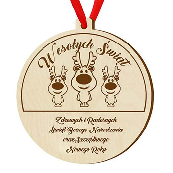 Wooden bauble for the Christmas tree