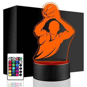 LAMPKA NOCNA MICHAEL JORDAN KOSZYKARZ NBA 3D LED + PILOT