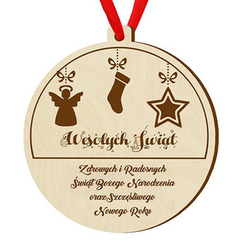 Wooden bauble for the Christmas tree