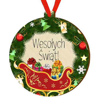 Wooden bauble for the Christmas tree