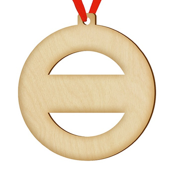 Wooden bauble for the Christmas tree