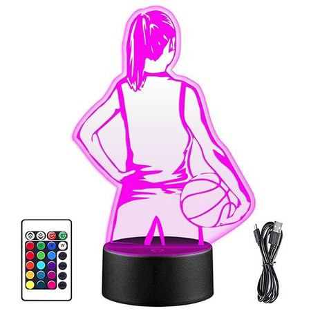 LAMPKA NOCNA LED SIATKARKA PIŁKA SIATKÓWKA + PILOT