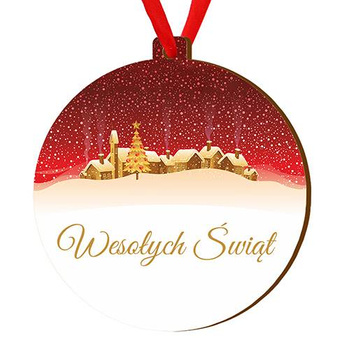 Wooden bauble for the Christmas tree