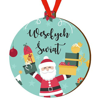 Wooden bauble for the Christmas tree