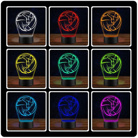  LED NIGHT LAMP VOLLEYBALL 3D BALL + REMOTE