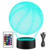 LAMPKA NOCNA KOSZYKARZ Piłka do Kosza Koszykówka 3D LED