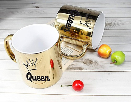 Kubek złoty lustrzany QUEEN