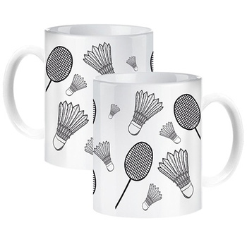 BADMINTON MUG FOR A PLAYER