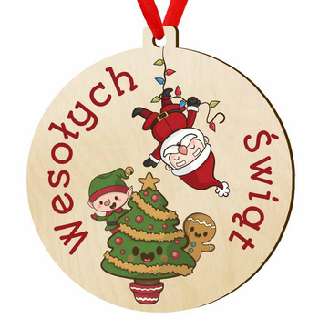 Wooden bauble for the Christmas tree