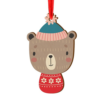 Wooden bauble for the Christmas tree