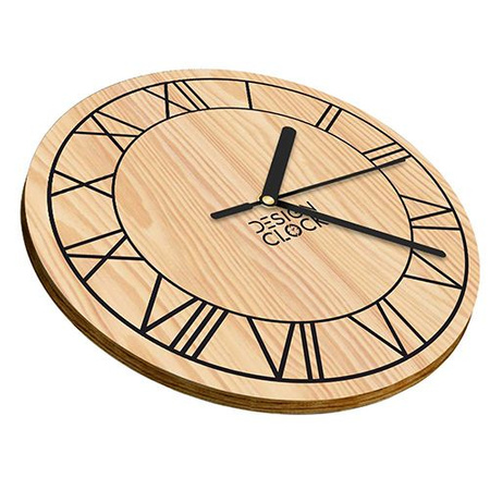 BLACK LOFT WOODEN WALL CLOCK