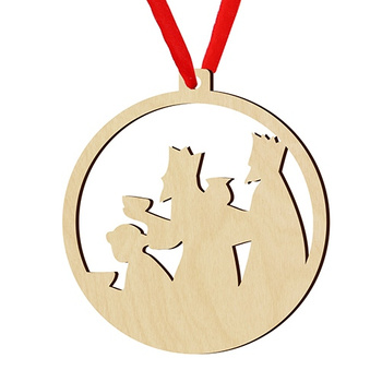 Wooden bauble for the Christmas tree