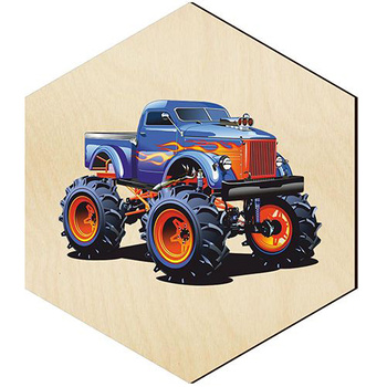 WOODEN DECORATIVE PANEL FOR A WALL HEXAGON