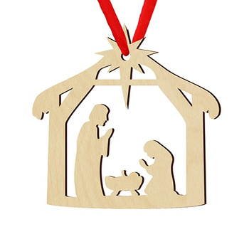 Wooden bauble for the Christmas tree