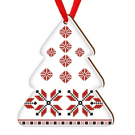 Wooden bauble for the Christmas tree