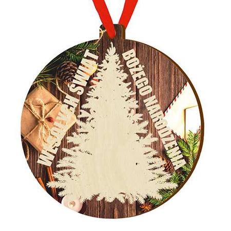 Wooden bauble for the Christmas tree