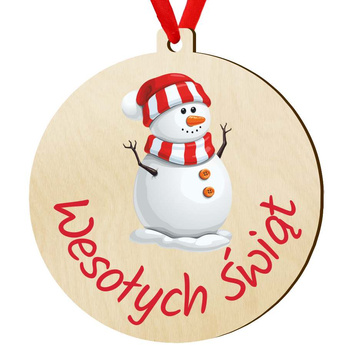 Wooden bauble for the Christmas tree