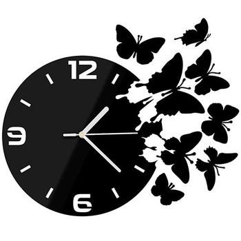 WALL CLOCK EFFECT BUTTERFLY BUTTERFLIES