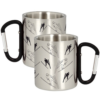 METAL MUG FOR A JUMPER SKI JUMPING